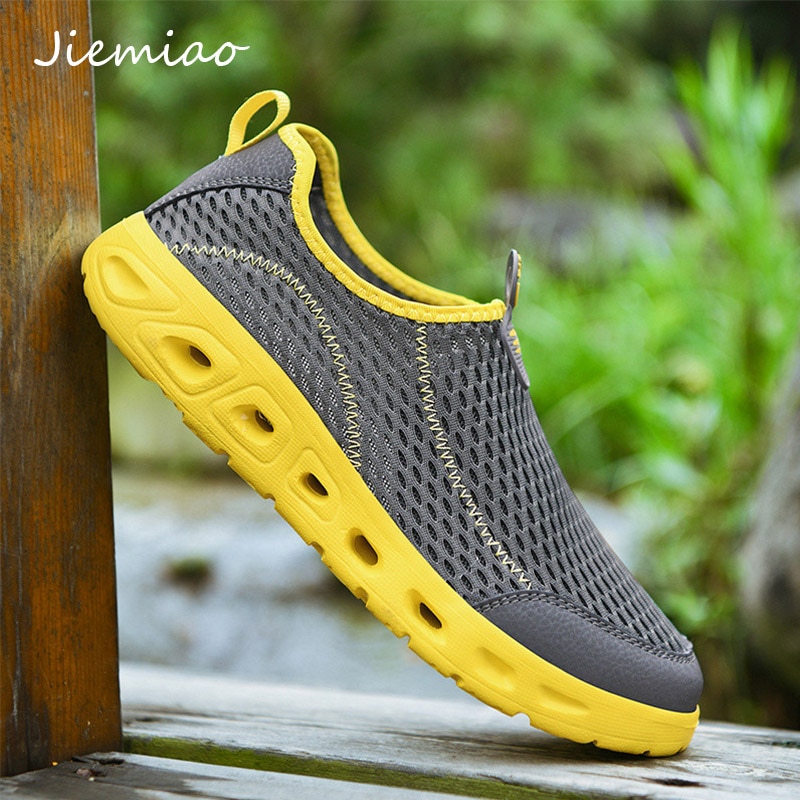 JIEMIAO 메쉬 통기성 등산 신발 남자 마운틴 트레킹 하이킹 신발 남자 미끄럼 캠핑 야외 스포츠 신발 크기 39-48